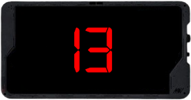 Themorstat showing the temperature of 13